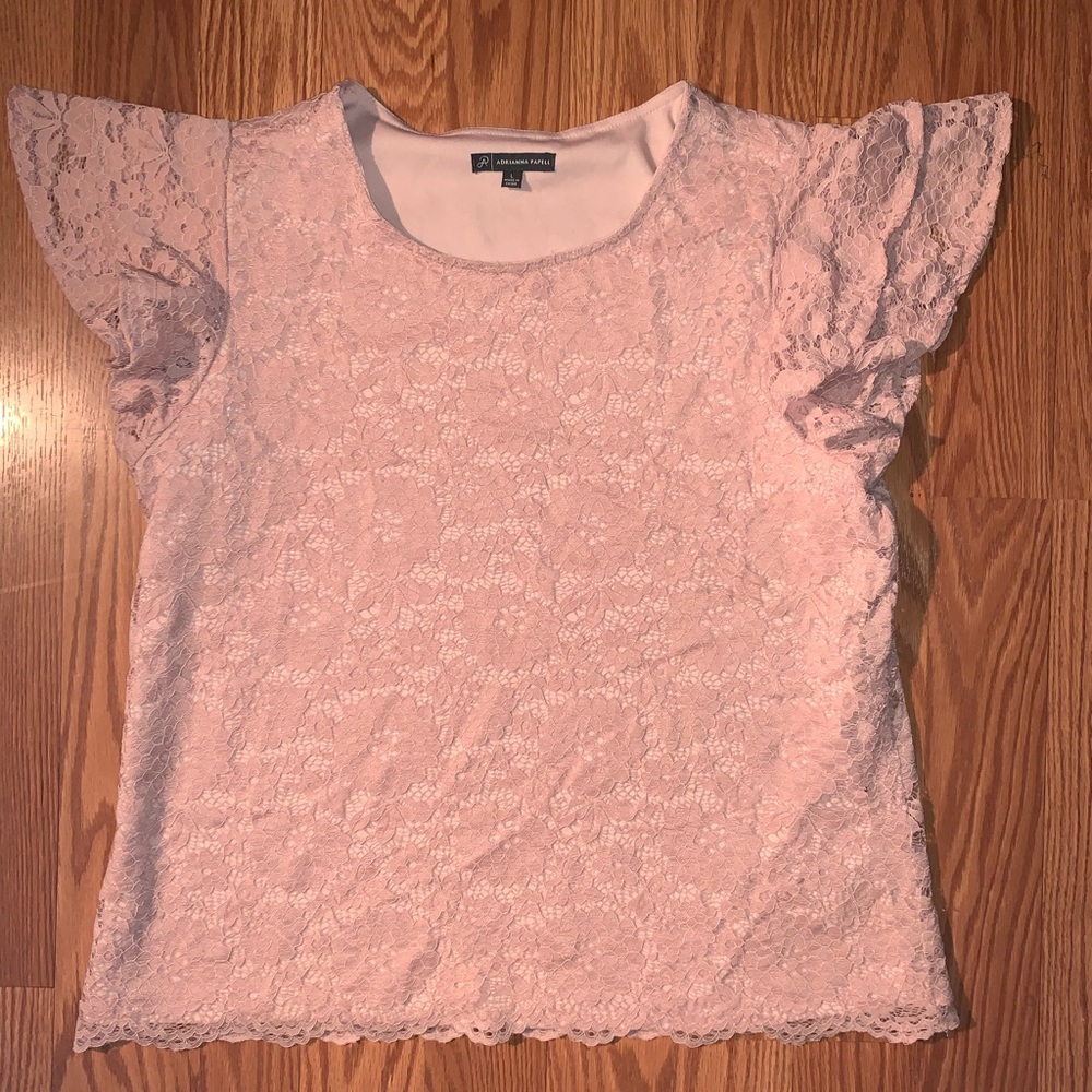 🌺3/$20🌺 ADRIANNA PAPELL light Mauve floral top